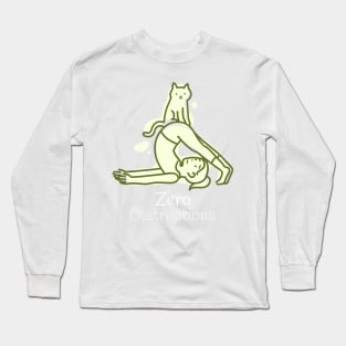 Cat and Yoga Zero Distractions Long Sleeve T-Shirt